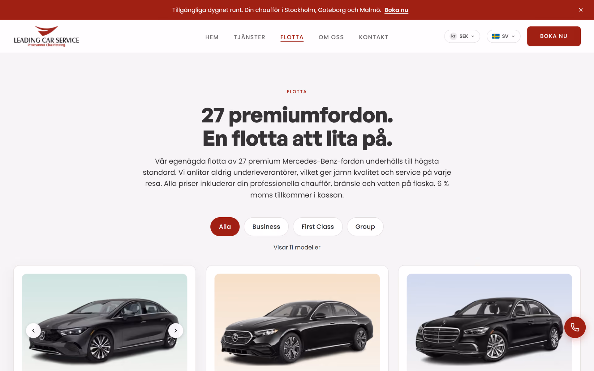 Sidan Flotta på leadingcar.se