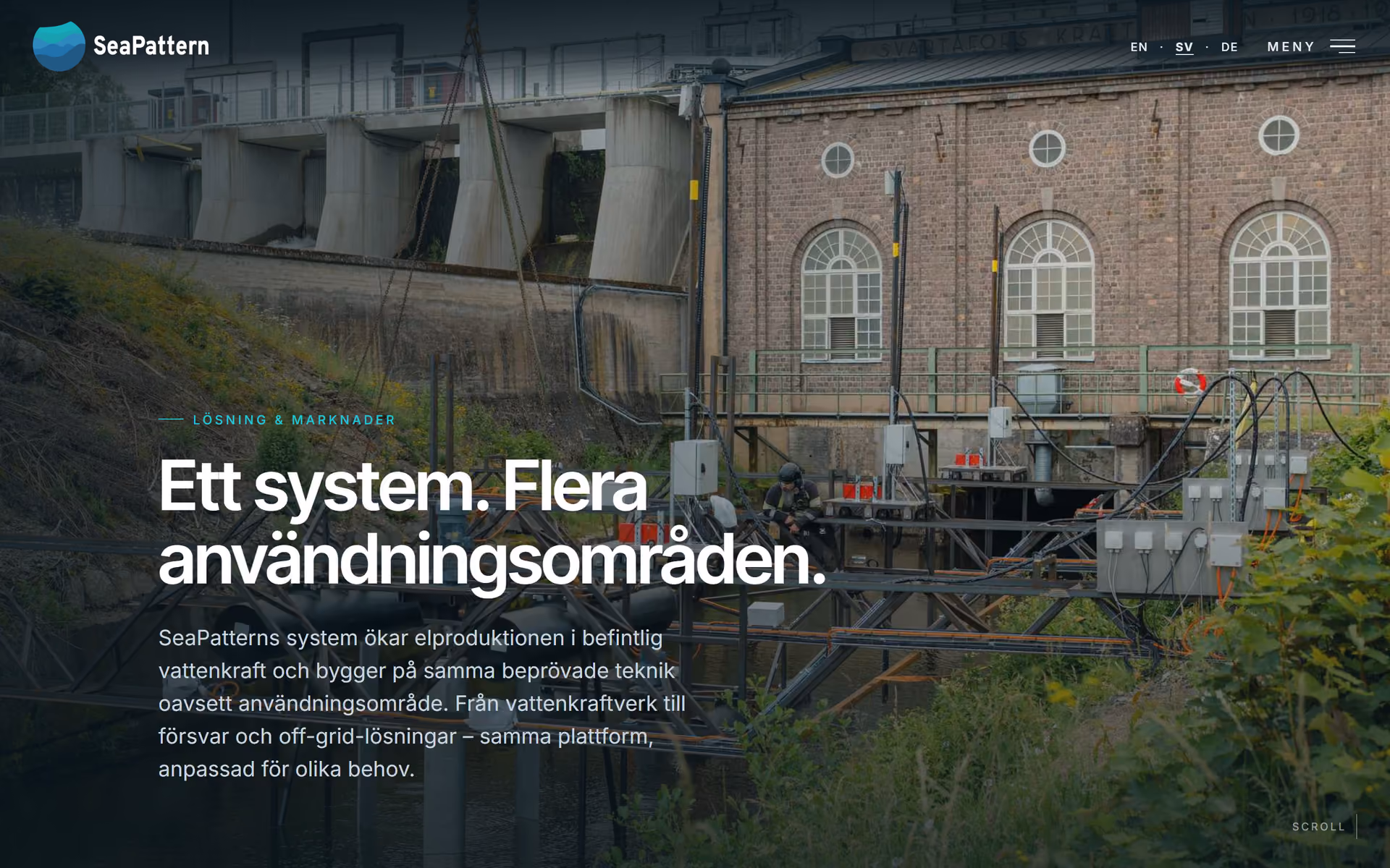 Sidan Lösning och marknader på seapattern.com