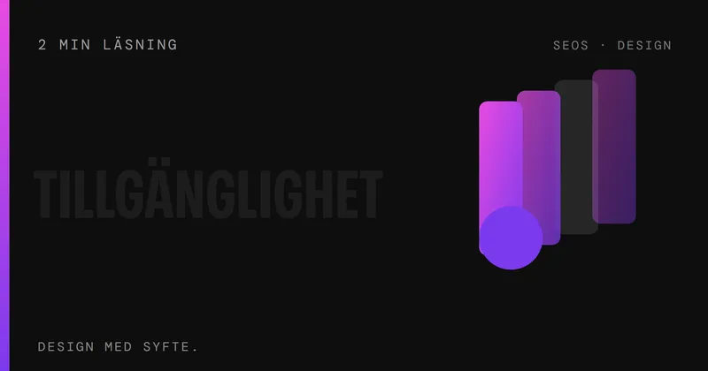 Tillgänglighet – SEOS Design